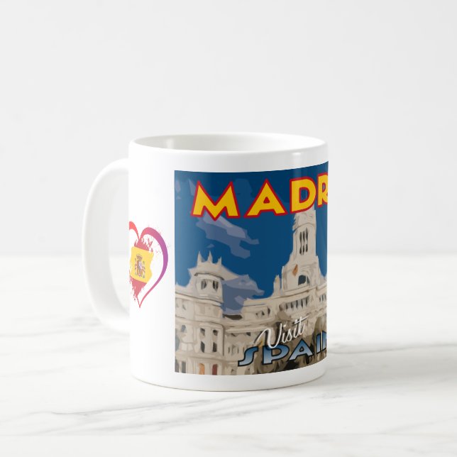 Madrid, besök Spanien... Kaffemugg (Framsida vänster)
