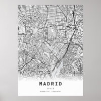 Madrid Cartography City Karta