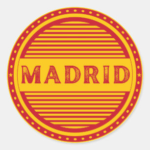Madrid City Pride Emblem – Spansk identitet Runt Klistermärke