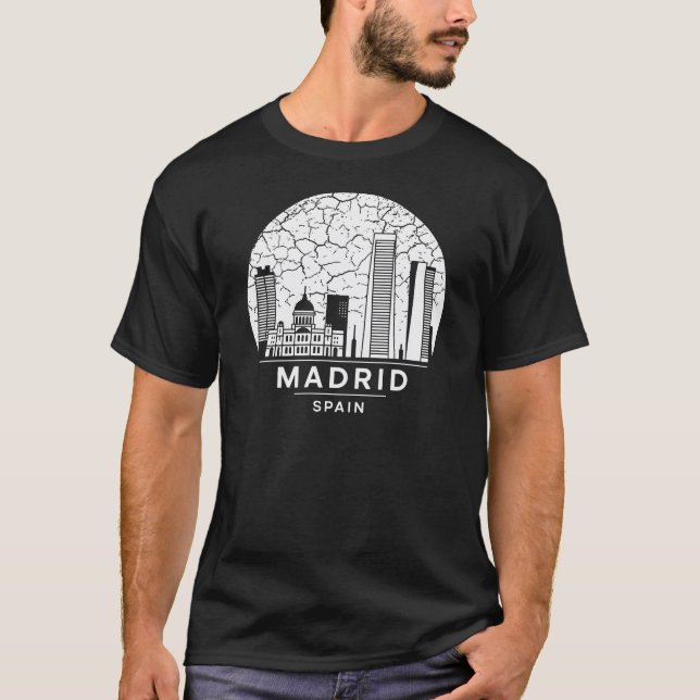 Madrid City Spain T Shirt (Framsida)
