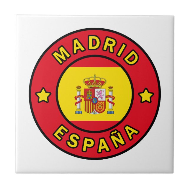 Madrid España Kakelplatta (Framsidan)