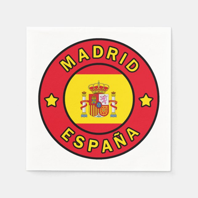 Madrid España Pappersservett (Framsidan)
