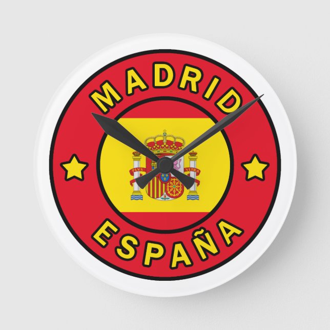 Madrid España Rund Klocka (Framsida)