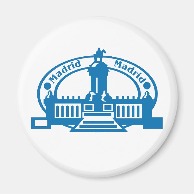 Madrid Frimärke Magnet (Framsidan)