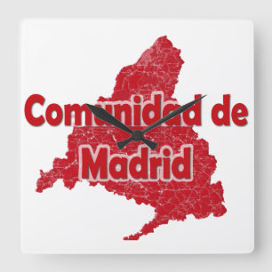Madrid Fyrkantig Klocka