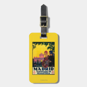 Madrid i Springtime reser den befordrings- Bagagebricka