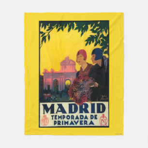Madrid i Springtime reser den befordrings- Fleecefilt