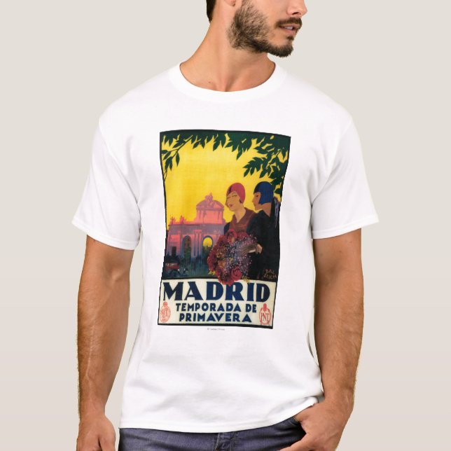 Madrid i Springtime reser den befordrings- T-shirt (Framsida)