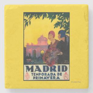 Madrid i Springtime reser den befordrings- Underlägg Sten