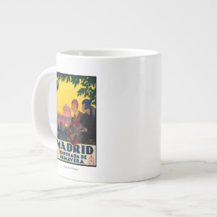 Madrid i Springtime Travel Promotional Poster Jumbo Mugg