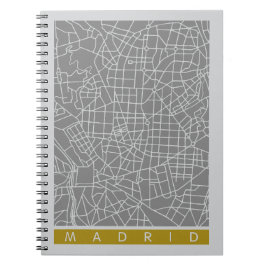 Madrid karta anteckningsbok