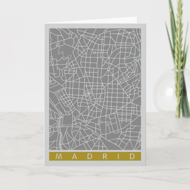 Madrid karta kort (Framsida)