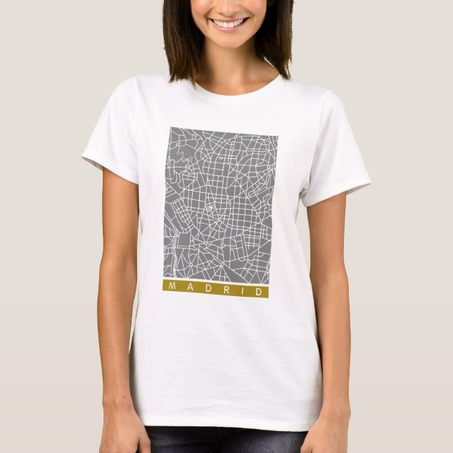 Madrid karta t shirt (Framsida)