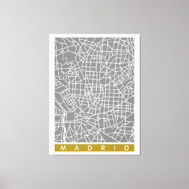 Madrid map canvastryck