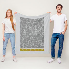 Madrid map fleecefilt