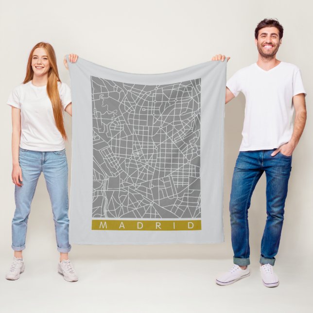 Madrid map fleecefilt (På plats)