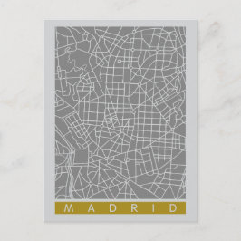Madrid map vykort