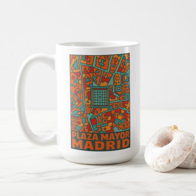 Madrid Plaza Mayor Kaffemugg (Med munk)