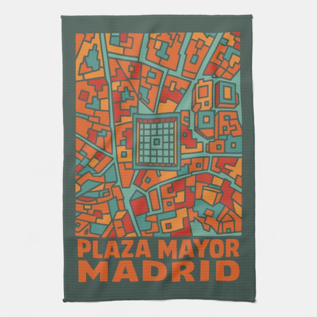 Madrid Plaza Mayor Kökshandduk (Vertikal)