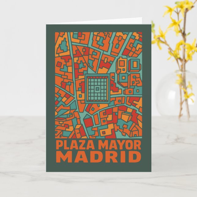Madrid Plaza Mayor Kort (Gul blomma)