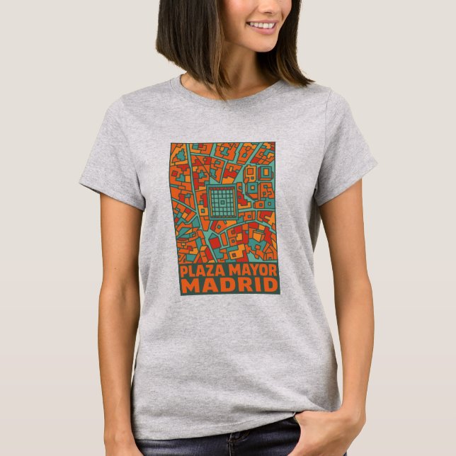 Madrid Plaza Mayor T Shirt (Framsida)