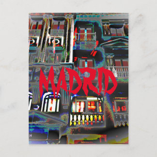 Madrid por la noche en la Gran Vía (España) Vykort