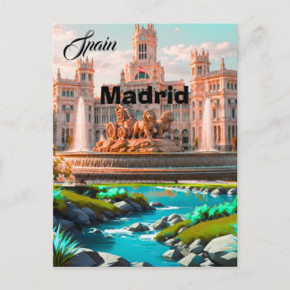 Madrid Resväggkonst, Spanien Researbeten, Madrid W Vykort