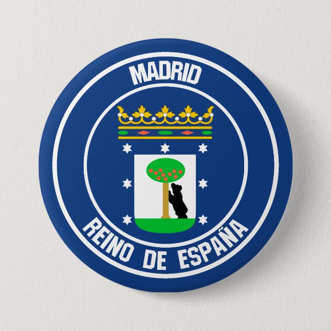 Madrid Round Emblem Knapp (Framsida)