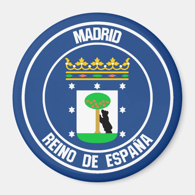 Madrid Round Emblem Magnet (Framsidan)