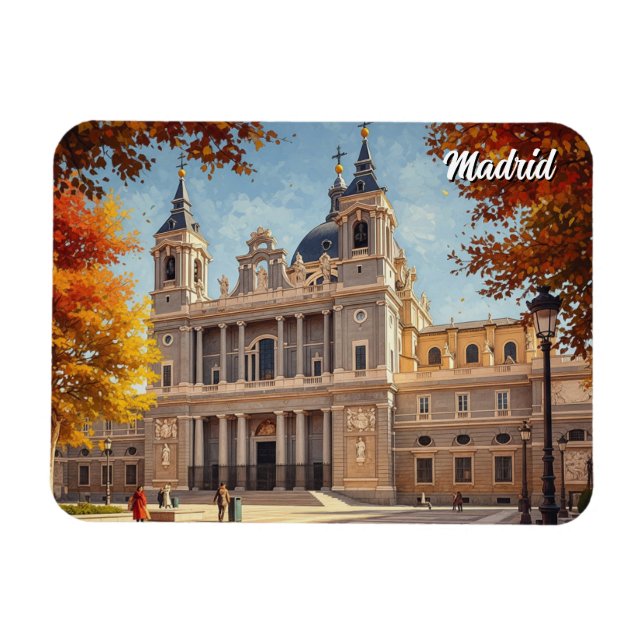 Madrid Spain Almudena Travel Magnet (Horisontell)