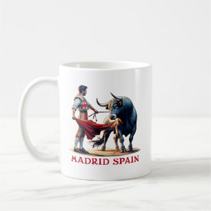 Madrid Spain Bull Fighting Kaffemugg
