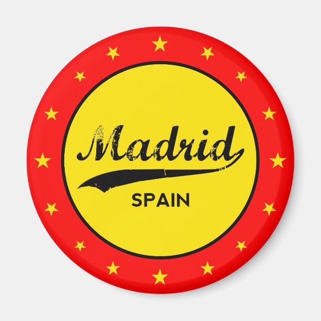 Madrid, Spain, circle, red Magnet (Framsidan)