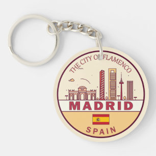 Madrid Spain City Skyline Emblem