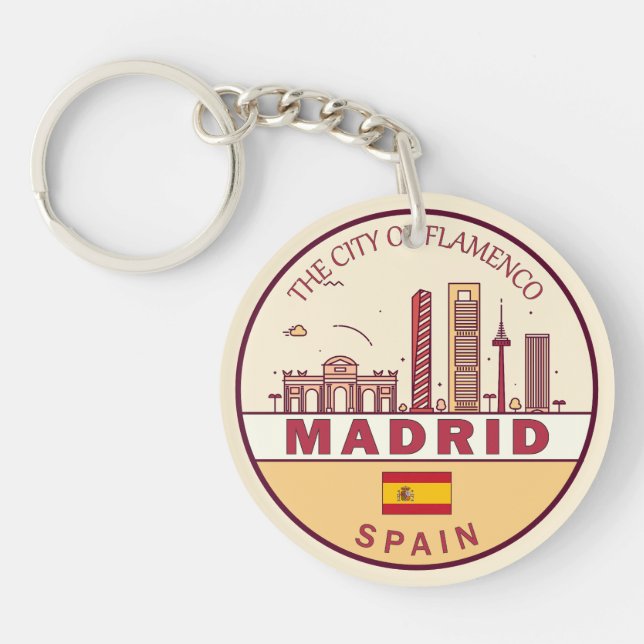 Madrid Spain City Skyline Emblem (Framsidan)