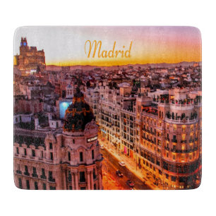 Madrid Spain Huvudstad City Skyline