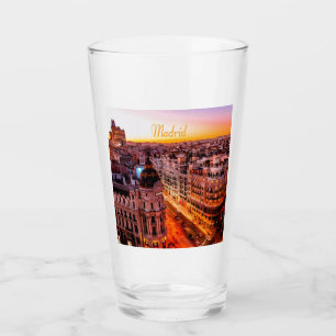 Madrid Spain Huvudstad City Skyline Glaskopp