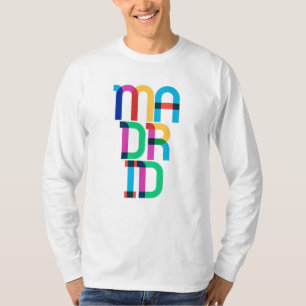Madrid Spain Pop Art Brev T Shirt