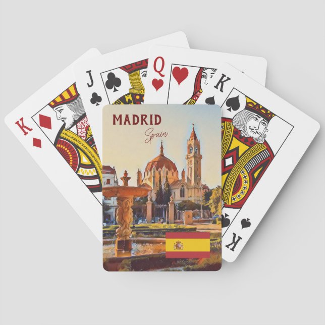 Madrid Spain Travel liggande souvenir Casinokort (Baksidan)
