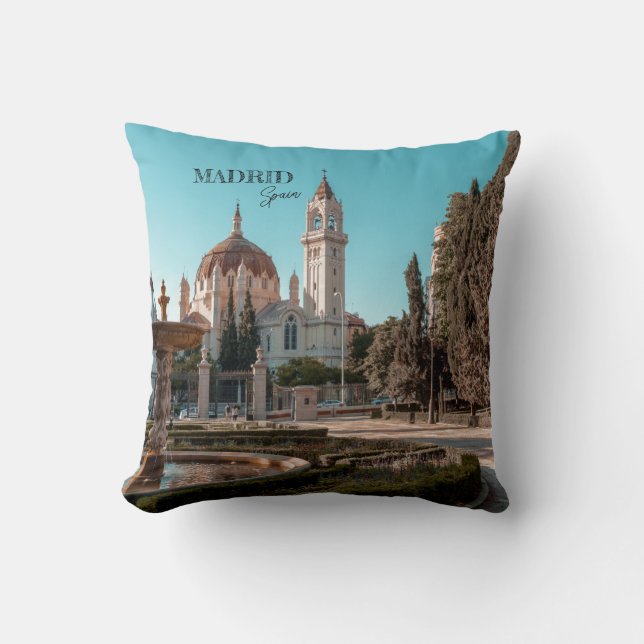 Madrid Spain Travel liggande souvenir Kudde (Framsida)