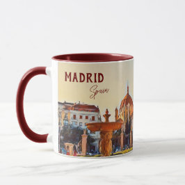 Madrid Spain Travel liggande souvenir Mugg