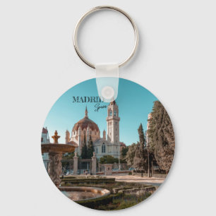 Madrid Spain Travel liggande souvenir Nyckelring