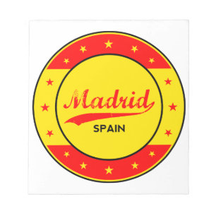 Madrid, Spanien, cirkel, röd Anteckningsblock