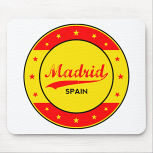 Madrid, Spanien, cirkel, röd Musmatta