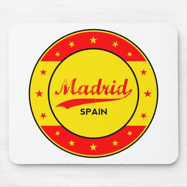 Madrid, Spanien, cirkel, röd Musmatta (Framsidan)