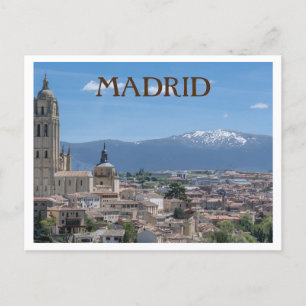 Madrid, Spanien City View med bergen Vykort