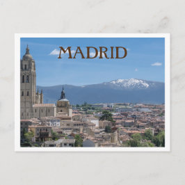 Madrid, Spanien City View med bergen Vykort