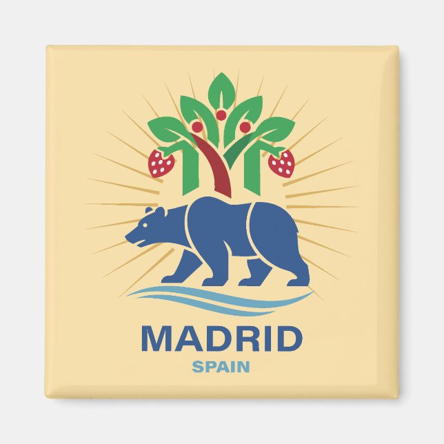 Madrid Spanien Europa Magnet (Framsidan)