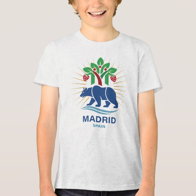 Madrid Spanien Europa T Shirt (Framsida)