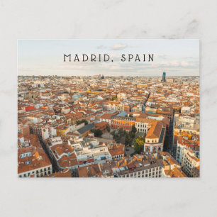 Madrid Spanien Flygbild Stadsscen Rea Vykort