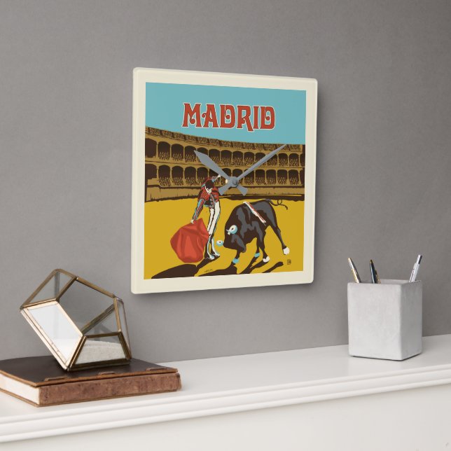 Madrid, Spanien Fyrkantig Klocka (Kontor)